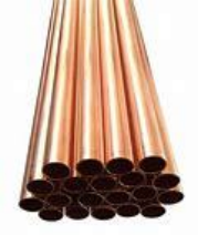 Copper pipes used in plumbing and HVAC systems